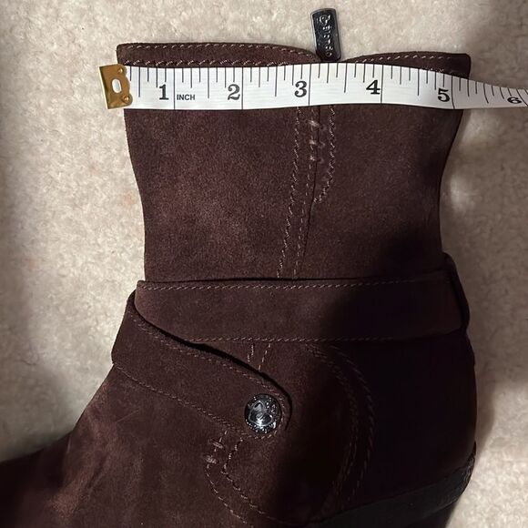Blondo Waterproof Heeled Zip-up Booties size 7.5 Brown Suede - Picture 10 of 10
